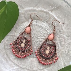 Bohemian Coral Earrings